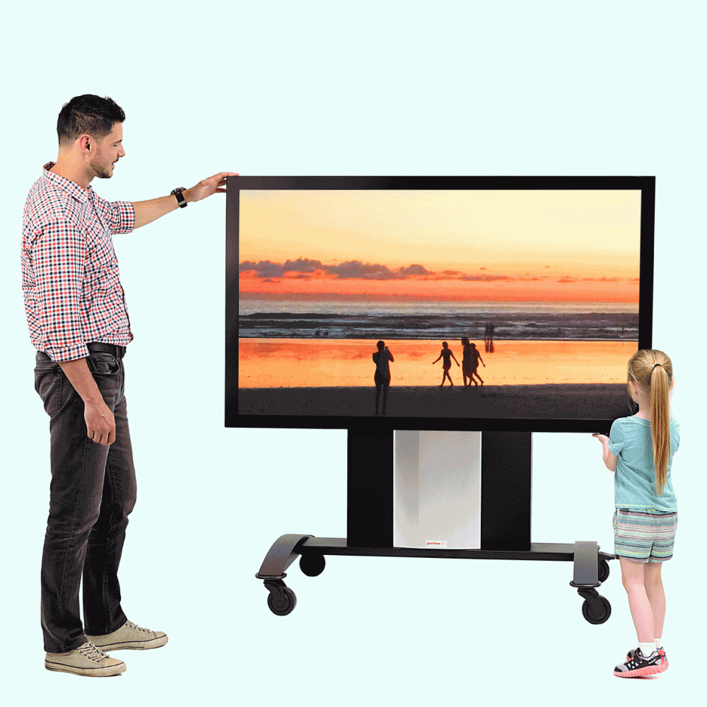 GIF animation illustrating how easy it is to lift tv display